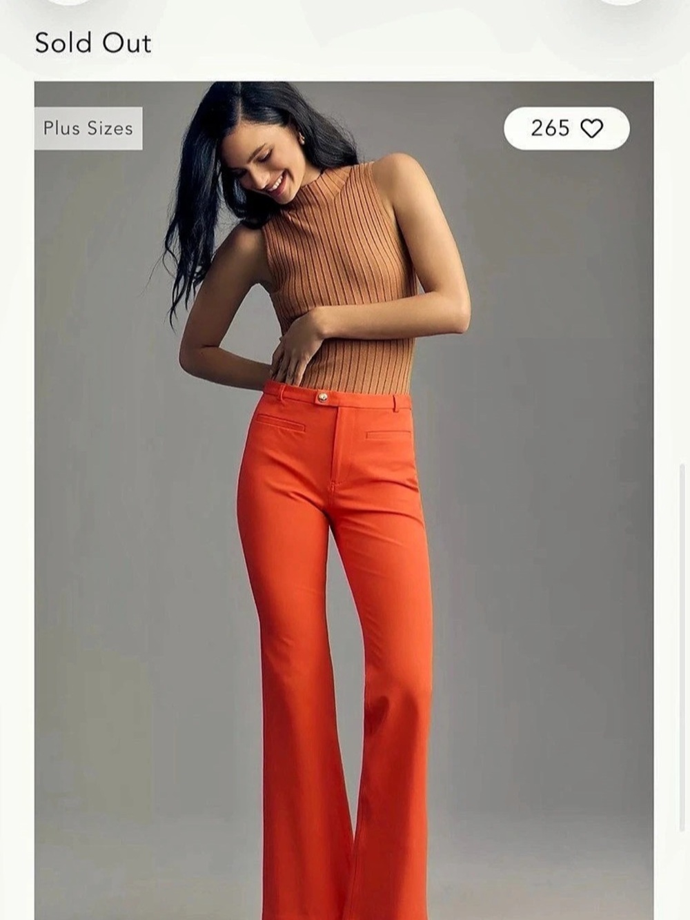 Maeve by Anthropology bootcut  Flare Pants in Orange for Fall  Size 00